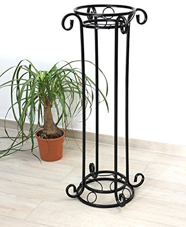 DanDiBo Blumensäule Metall Schwarz 97 cm Blumenständer KW042 Blumenhocker Pflanzenständer Pflanzensäule