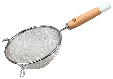 Dr. Oetker Sieb mit Holzgriff Ø 14, Seiher aus der Serie Modern Baking - Retro Design (Farbe: Bunt), Menge: 1 Stück