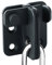 Sayayo Shed Lock Gate Lock Door Bolt Lock Gate Latch Tiny Padlock Hasp for Wooden Gates Garden Shed Cupboard Pet Cage, Stainless Steel Matte Black, EMS3001-B