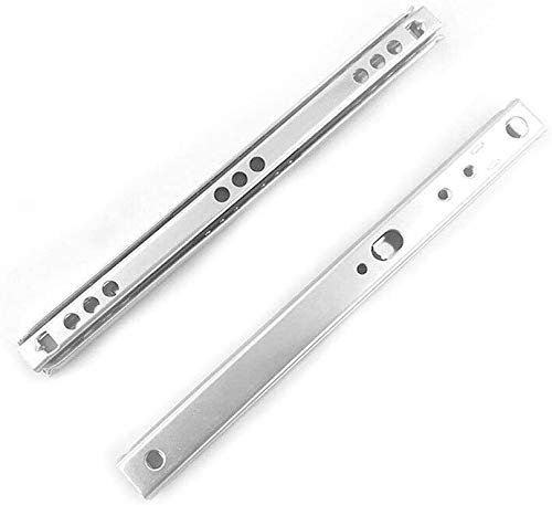 Pair of 310mm Length Runners Ball Bearing Drawer Slides Rail Steel Guide 2 Sections