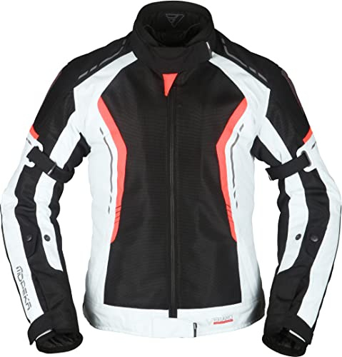 Modeka Khao Air Damer Motorcykel Textil jacka, schwarz/grau/rot, 40
