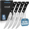 Cutluxe Coltelli da bistecca – Set di 4 coltelli da bistecca a lama dritta – Acciaio tedesco forgiato ad alto tenore di carbonio – Codolo intero – Design impugnatura ergonomica – Serie Artisan