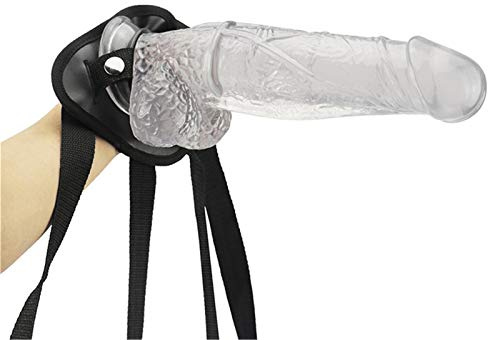 Yrrddxxoo Bärbar Strå på Díllo med SucTion Cup Justerbart bälte för kvinnor och par Strengthp på sele för henne Yrrddxxoo (Färg: Klar)