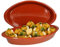 MamboCat Lot de 2 plats ovales en terre cuite 1,5 l (L x l x H) 39 x 23 x 5,5 cm Vaisselle méditerranéenne Plaque de four émaillée Plat à rôtir et à cuire Lasagne Fait main Marché médiéval