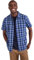 Mountain Warehouse Weekender Short Sleeved Mens Shirt - 100% Cotton Shirt, Lightweight Casual Shirt, Breathable, Comfortable Top - for Walking, Camping & Travel Bright Blue L