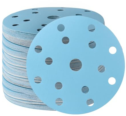 Exzenterschleifer Schleifpapier 100 STÜCKE Schleifpapier 150mm Klett 40/60/80/120/180/240/320/400/600/800 Gemischte Körnung Sortiertes Schleifscheiben 150mm Klettfür Exzenterschleifer(6 Inch)