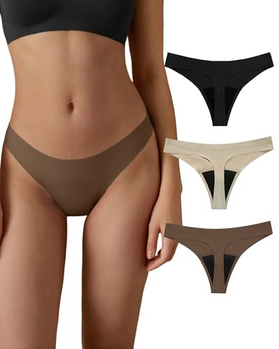 SHARICCA Culotte Menstruelle Absorbant Tanga Menstruelle sous VêTement Lavable RéUtilisable String Menstruelle Sportifs pour Filles RèGles (Multicolore-3P09, M)
