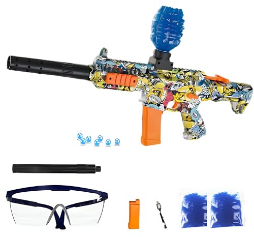 FunBlasters Gel Blaster Gun ARP9 – Automatische Elektrisch Wasserpistole – 20.000 Bälle Wasserperlen und Brillen – Watersoft Leistungsstarkes Gewehr Waffe Hydrogel Waffen – Erwachsene Gelfire Wasser