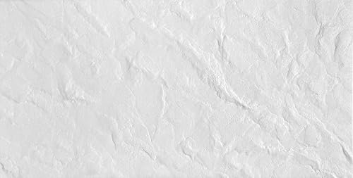 DECCART - Wandpaneele 100x50 cm - Panel wand - Paneele - Wandverkleidung Innen Deckenverkleidung Wandplatten aus Polystyrol 3d Wall Panels Steinoptik - Weißer Felsblock weiß - 24 Stück (12 m²)