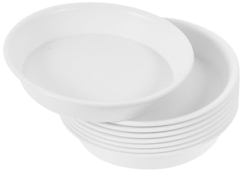 NIYANGLE 8 Bandejas Redondas para Macetas de Plástico PP, Bandejas para Bonsáis Que Previenen Manchas de Agua y Derrames de Tierra, Ideales para Plantas en Interior