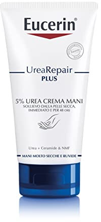 Eucerin Urea Repair Crema Mani Rigenerante 5% 30 ml, Crema mani riparatrice e idratante 48h, Formula con Urea al 5% e Ceramidi per un sollievo immediato della pelle secca e screpolata