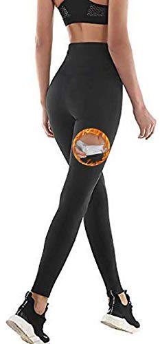 NHEIMA Pantaloni Sauna Dimagranti, Leggings Anticellulite Donna Fitness, Legging Termici Vita Alta in NANOTECHNOLOGIE per Sudar- Effetto Snellente e Push Up – Ideale per Yoga Corsa Palestra Sport (L)