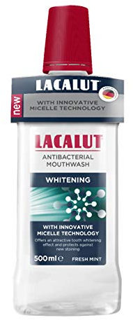 Lacalut Lacalut Antibakterielles Mundwasser Micellar Whitening – Antibakterielles Whitening Mundwasser 500 ml – bekämpft Plaque, Bakterien und Zahnstein für eine vollständige Mundhygiene und frischen