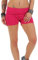 Gennadi Hoppe Damen Hot Pants Kurze Hose Sporthose Frauen Hotpants Mädchen Activewear Gym Shorts hauteng figurbetont stylisch modisch trendy leicht bequem sportlich Sport Fitness L pink Pinke H8116