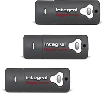 Integrerad 8 GB krypto-197 256-bitars hårdvara 3-pack krypterad 3.0 USB-säker flashminne enhet – certifierad till FIPS 197, skydd och robust dubbelskikt vattentät design XTS-AES