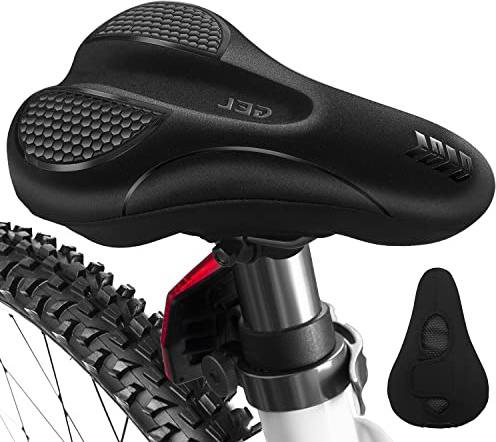 MSDADA Gel Bike Seat Cover Padded for Women&Men-Cushion for Cycling(Black)