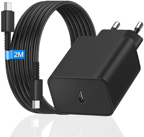 45W USB C Ladegerät Schnellladekabel für Samsung Galaxy S25 S24 S23 S22 S21 S20 fe Ultra S10 S9 S8 A55 A54 A53 A52 A51 A50 A34 A33,2M Ladekabel mit Netzteil Fast Charger Stecker Schnelladegerät Kabel