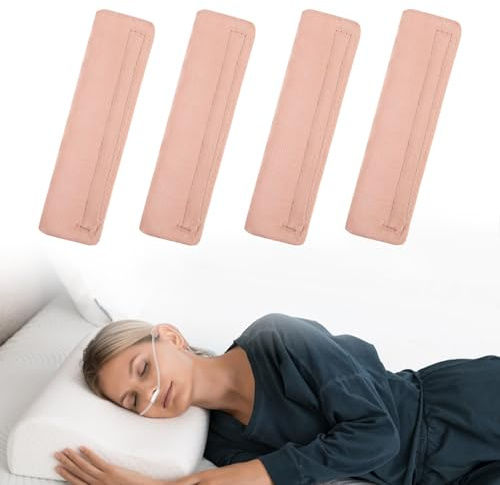 4 paquetes de satén cánula nasal oído almohada suave nasal de oxígeno cubre la cánula de protección del oído para el usuario de oxígeno para ayudar a aliviar el dolor del oído y la mejilla para