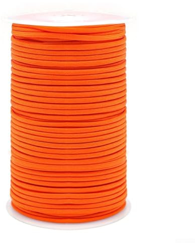 Cuerda multiusos de 100 m para acampar y navegar, cuerda fiable para tendederos, amarres y proyectos manuales de bricolaje (naranja)