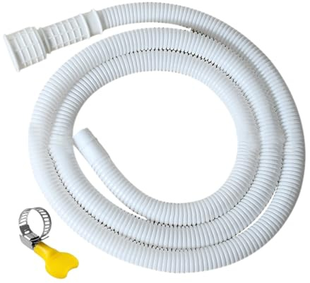 Doiyislem Washing Machine Drain Hose, 2M Dishwasher Waste Pipe Extension, Drain Hose Extension Kit for Washing Machine Dishwasher