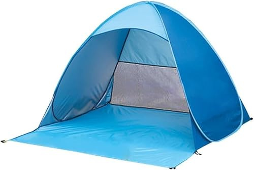 Pop-up strandskydd med UV-skydd för 2–3 personer – omedelbart solskydd för camping, vandring, fiske och utomhussportevenemang.