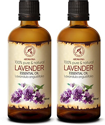Lavendelöl 2x100ml - Bulgarien - Rein & Natürliches Ätherisches Lavendel Öl für Guten Schlaf - Beauty - Schönheit - Aromatherapie - Entspannung - Raumduft - Duftlampe - Lavendelöl Ätherisch