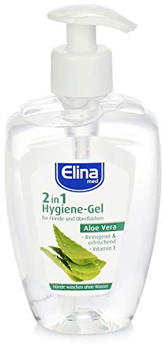 Elina med 300 ml Hygiene Handgel im Pump-Spender - Hand Hygiene-Gel für Handreinigung ohne Wasser - erfrischende & Sensitive Hygiene für Hände