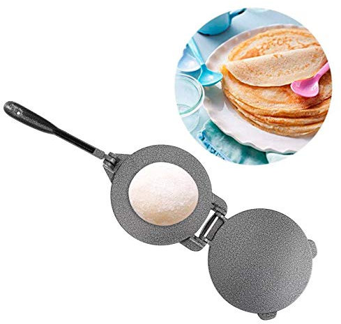 Tnfeeon 6.5in Tortilla Press Maker Quesadilla Maker Pre-Seasoned Aluminium Alloy Non-Stick Cooking Plates Corn Tortillas Dough Pressing Tools Kitchen Supplies