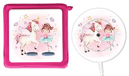 MeinBaby123® Schutzfolie kompatibel mit Toniebox und Ladestation | Schutzcover selbstklebend I Folie Sticker I Toniebox Zubehör (Ladestation Bundle: Einhorn & Ballerina)