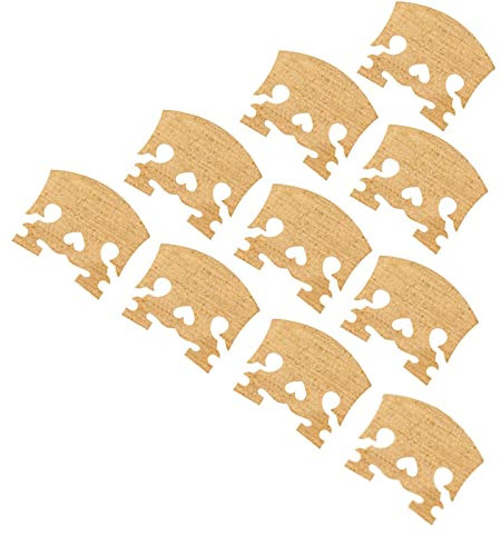 KERREY 10 Stück/1 Satz Ahorn-Geigenbrücke Upside Down Bridge Design Für 1/4 Violine Geigen Zubehör Kit