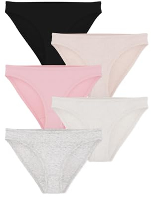 Petit Bateau WOMEN'S WEEKDAY FINE COTTON BRIEFS - 5-PACK SOLID COLORS SIZES XXS-L (as1, alpha, m, regular, regular)