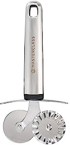 MasterClass Gebäck- und Nudelschneider aus Edelstahl mit weichem Griff