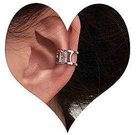 Inateannal Vintage Crystal Ear Cuff Orecchini Cz Crystal Cuff Orecchini Strass Cartilagine Orecchini Argento Open Cuff Wrap Orecchini Gioielli Per Donne E Ragazze