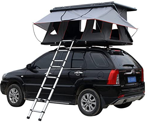 BebeXi Tienda campaña Coche Carpa de Techo Camión SUV Camping Carpa de Techo con Escalera, Tragaluz Carpa Transpirable Gran Espacio para Viajes al Aire Libre