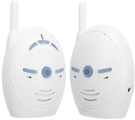Audio-Babyphone mit Bis zu 1.000 Fuß Reichweite, Vibrationsalarm, Talkback-Gegensprechanlage und Nachtlicht, Überwachung und Warnung, Digitaler Kabelloser 2,4-GHz-Kindermonitor