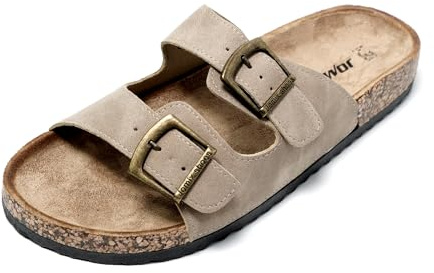 JOMIX Chanclas de Verano para Hombre - Sandalias de Playa de Piel y Cuero - Anatómicas para Piscina y Mar