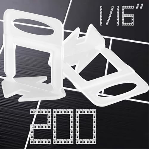 Qaestuan 200 Pièces Croisillon Carrelage Autonivelant Kit, 2 mm Système de Nivellement de Carrelage, Languettes de Nivellement pour Aider à la Pose de Carrelage Carrelage Sol Carreaux de Mur