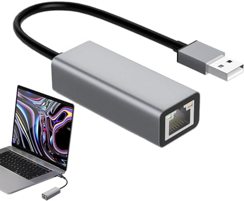 Adaptador Ethernet USB tipo C - Conector LAN Gigabit de alta velocidad, Adaptadores de red RJ45 | Conecte y juegue USB Tipo C Dongle Internet con cable, Adaptador de cable LAN compacto