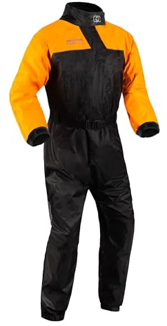 Oxford Rainseal - Tuta impermeabile per moto e moto con tempo umido, nero/arancione, 4XL