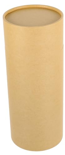 SEWACC Urne Funéraire en Papier Kraft Naturel 10x26 Cm pour Cendres D’Animaux de Compagnie, Boîte à Cendres pour Chat et Chien, Tube de Dispersion Pratique pour Souvenirs Commémoratifs