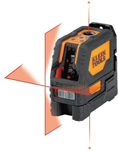 Klein Tools Cross Line Laser Level with Plumb Spot, Self-Leveling, Includes Magnetic Mounting Clamp 93LCLS