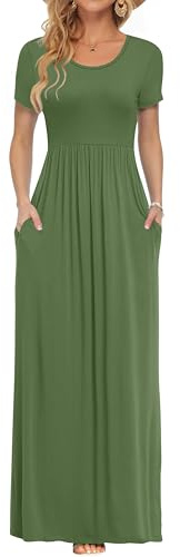 AUSELILY Maxi Dress for Women - Summer Casual Long Dresses for Ladies with Pockets