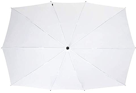 VON LILIENFELD Regenschirm Partnerschirm XL 148 cm x 99 cm Damen Herren Fiberglas 10 Stangen Sehr Stabil Maxi weiß