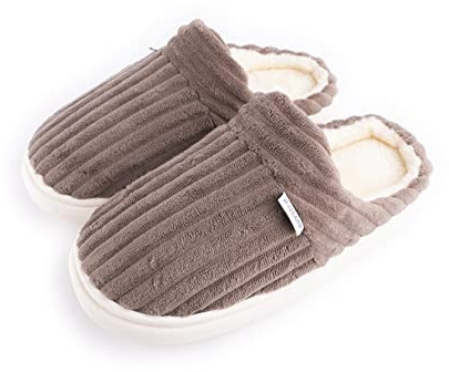 R-ISLAND Pantuflas hombre,Zapatillas de estar por casa,Comodo y Ligero,Mantener calientes y Anti-Frio.. (Marron 1, numeric_42)