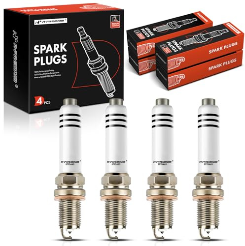 A-Premium Iridium & Platinum Spark Plugs Compatible with Volkswagen Jetta 2013-2018 & Audi A3 Sportback e-tron 2016-2018, 1.4L, Pack of 4