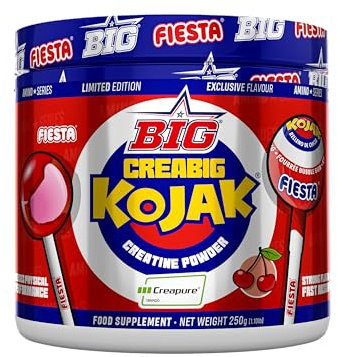 BIG - Creatina Creapure ® - Creatina Monohidratada Creapure en Polvo, Rendimiento Físico y Recuperación - Materia Prima Premium - Monohidrato de Creatina de Rápida Absorción, Vegana (250g, Kojak)