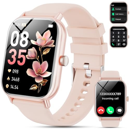 Montre Connectée Homme Femme,1.85HD Smartwatch avec Appel Bluetooth,Montre de fitness 110+ Mode Sport avec Podomètre,Sommeil,Fréquence Cardiaque,Spo2,Etanche IP68 Montre Intelligente pour Android iOS