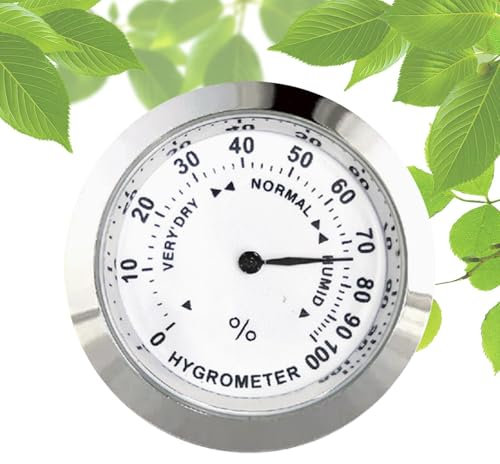 Higrómetro analógico, medidor de humedad del hidrómetro,Probador de sensor analógico de humedad de alta precisión - Herramientas de higrómetro para gabinetes de humidor y mantenimiento de latas