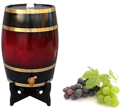 Botti di Rovere per Vino in Legno, Botti da 5 Litri con Rivestimento in Alluminio Incorporato per la conservazione o l'invecchiamento e per liquori