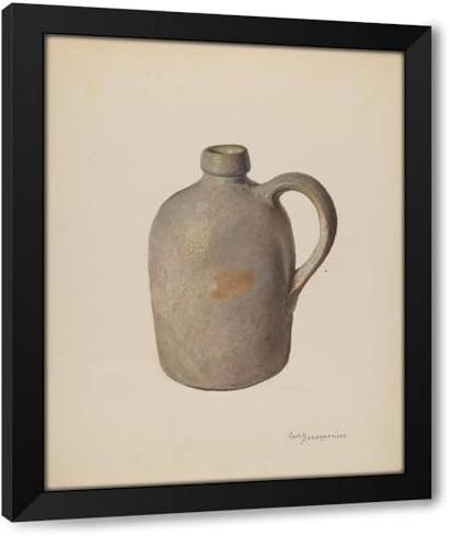 ArtDirect Stone Jug (c. 1940) Custom Framed Art Print Giclee Print or Canvas Options with Various Sizes and Customization by Carl Buergerniss